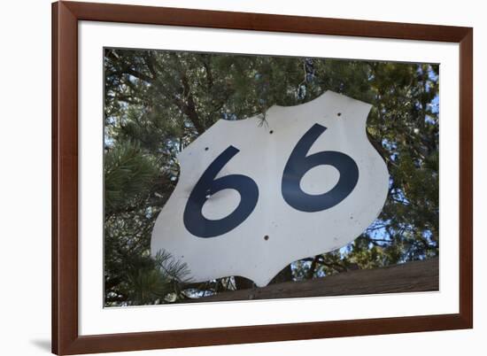 USA, Arizona, Sedona. Vintage Highway 66 sign-Kevin Oke-Framed Photographic Print