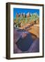 USA, Arizona, Sedona. Water Pools in Rock-Jaynes Gallery-Framed Premium Photographic Print
