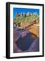 USA, Arizona, Sedona. Water Pools in Rock-Jaynes Gallery-Framed Photographic Print