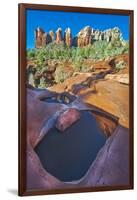 USA, Arizona, Sedona. Water Pools in Rock-Jaynes Gallery-Framed Photographic Print