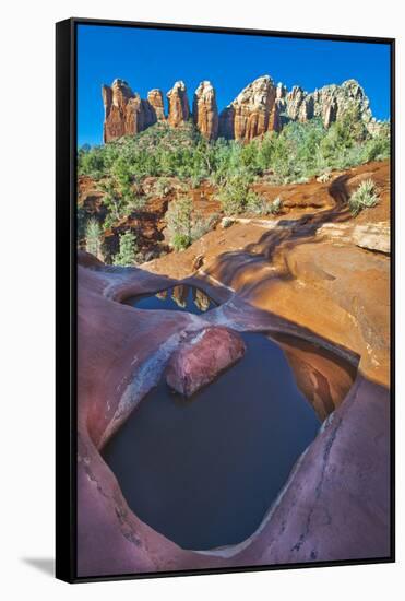 USA, Arizona, Sedona. Water Pools in Rock-Jaynes Gallery-Framed Stretched Canvas