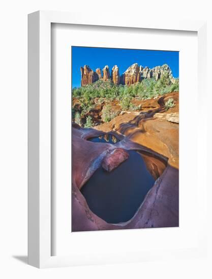 USA, Arizona, Sedona. Water Pools in Rock-Jaynes Gallery-Framed Photographic Print