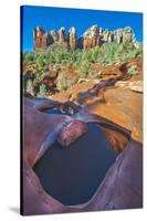 USA, Arizona, Sedona. Water Pools in Rock-Jaynes Gallery-Stretched Canvas
