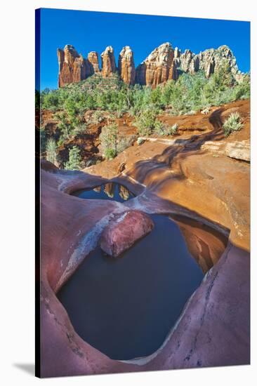 USA, Arizona, Sedona. Water Pools in Rock-Jaynes Gallery-Stretched Canvas
