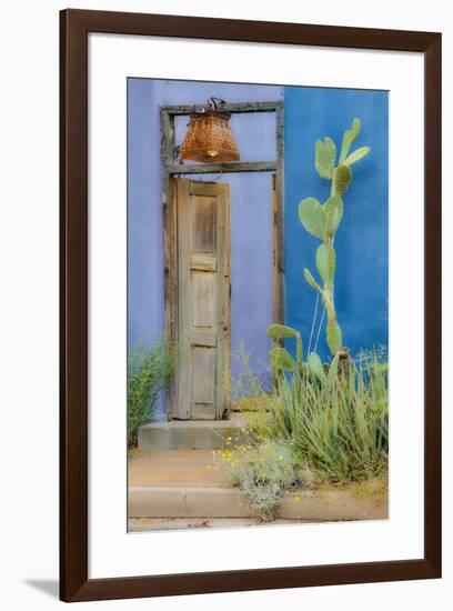 USA, Arizona, Tucson, Blue House-Hollice Looney-Framed Premium Photographic Print