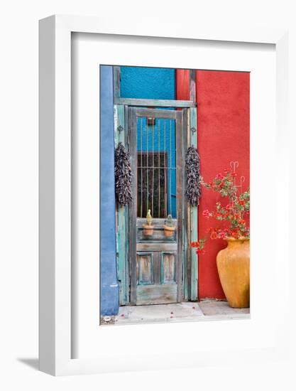 USA, Arizona, Tucson, Weathered Door-Hollice Looney-Framed Photographic Print