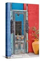 USA, Arizona, Tucson, Weathered Door-Hollice Looney-Stretched Canvas