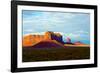 USA, Arizona-Utah border. Monument Valley, Sentinel Mesa and Castle Rock.-Bernard Friel-Framed Photographic Print