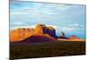 USA, Arizona-Utah border. Monument Valley, Sentinel Mesa and Castle Rock.-Bernard Friel-Mounted Photographic Print