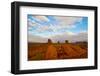 USA, Arizona-Utah border. Monument Valley, The Mittens and Merrick Butte.-Bernard Friel-Framed Photographic Print