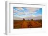 USA, Arizona-Utah border. Monument Valley, The Mittens and Merrick Butte.-Bernard Friel-Framed Photographic Print