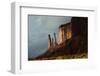 USA, Arizona- Utah, Navajo Tribal Park, Monument Valley, Three Sisters and Mitchell Mesa-Bernard Friel-Framed Photographic Print