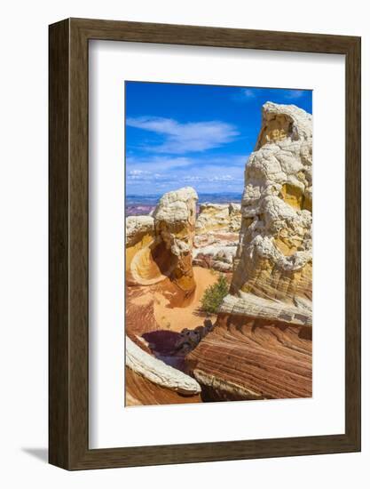 USA, Arizona, Vermilion Cliffs National Monument. Colorful Sandstone Formations at White Pocket-Charles Crust-Framed Photographic Print