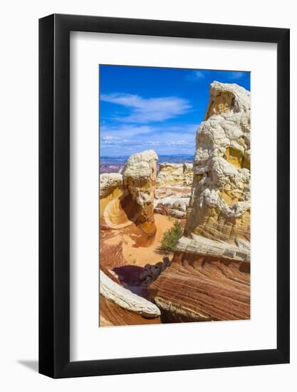 USA, Arizona, Vermilion Cliffs National Monument. Colorful Sandstone Formations at White Pocket-Charles Crust-Framed Photographic Print