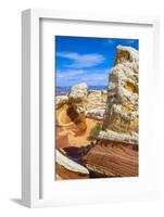 USA, Arizona, Vermilion Cliffs National Monument. Colorful Sandstone Formations at White Pocket-Charles Crust-Framed Photographic Print