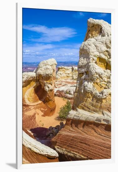 USA, Arizona, Vermilion Cliffs National Monument. Colorful Sandstone Formations at White Pocket-Charles Crust-Framed Photographic Print