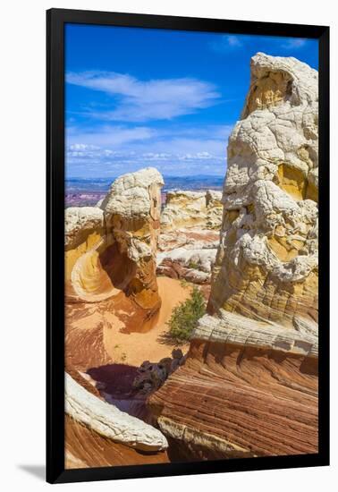 USA, Arizona, Vermilion Cliffs National Monument. Colorful Sandstone Formations at White Pocket-Charles Crust-Framed Photographic Print