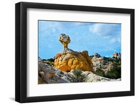 USA, Arizona, Vermilion Cliffs NM. White Pocket, multicolored formations of Navajo sandstone-Bernard Friel-Framed Photographic Print