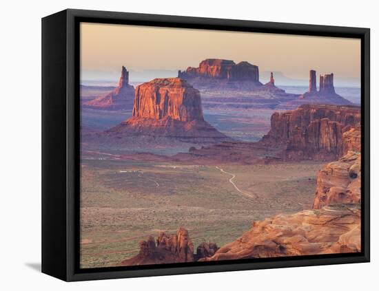 USA, Arizona, View Over Monument Valley from the Top of Hunt's Mesa-Michele Falzone-Framed Stretched Canvas