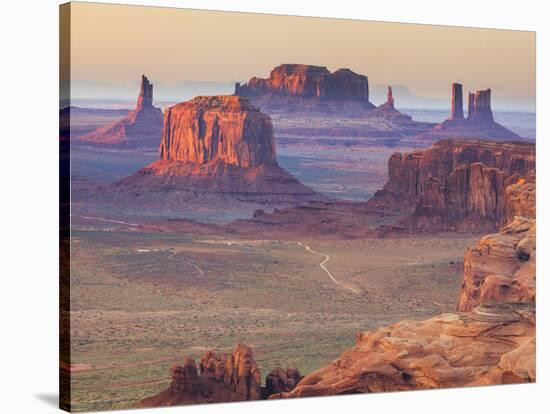 USA, Arizona, View Over Monument Valley from the Top of Hunt's Mesa-Michele Falzone-Stretched Canvas