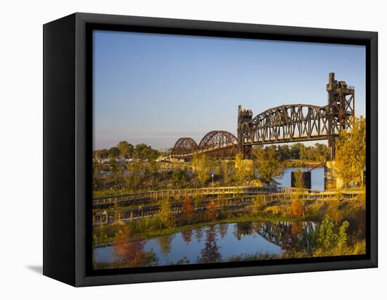 USA, Arkansas, Little Rock, William J. Clinton Presidential Library and Museum-Walter Bibikow-Framed Stretched Canvas