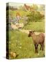 USA Baa Baa Black Sheep Book Plate-null-Stretched Canvas