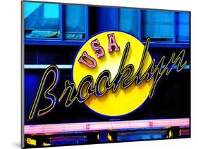 USA Brooklyn Sign, Manhattan, New York, United States-Philippe Hugonnard-Mounted Photographic Print