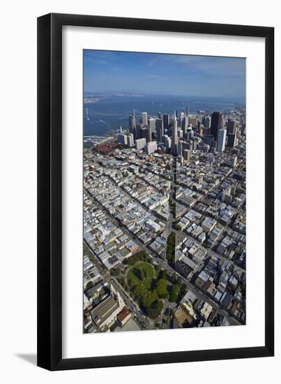 USA, California, Aerial of Downtown San Francisco Cityscape-David Wall-Framed Photographic Print