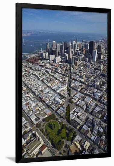 USA, California, Aerial of Downtown San Francisco Cityscape-David Wall-Framed Photographic Print