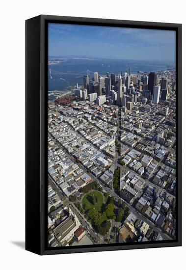 USA, California, Aerial of Downtown San Francisco Cityscape-David Wall-Framed Stretched Canvas