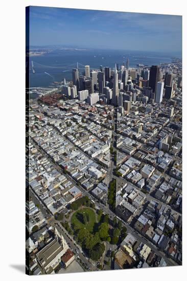 USA, California, Aerial of Downtown San Francisco Cityscape-David Wall-Stretched Canvas