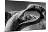 USA, California, Alabama Hills. Black and white of Mobius Arch at sunrise.-Jaynes Gallery-Mounted Premium Photographic Print