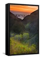 Usa, California, Big Sur, Bixby Bridge-Don Smith-Framed Stretched Canvas