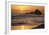 USA, California, Big Sur. Sunset and Splashes at Pfeiffer Beach-Ann Collins-Framed Photographic Print