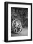 USA, California, Bishop. Black and white inside blacksmith shop-Jaynes Gallery-Framed Photographic Print