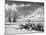 USA, California, Bishop. Snow-Covered Vintage Wagon in Owens Valley-Dennis Flaherty-Mounted Photographic Print