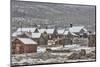 USA, California, Bodie. Abandoned Buildings in Snowfall-Don Paulson-Mounted Photographic Print