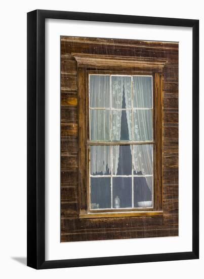 USA, California, Bodie. Close-up of Window-Don Paulson-Framed Photographic Print