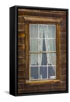 USA, California, Bodie. Close-up of Window-Don Paulson-Framed Stretched Canvas