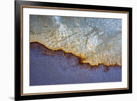 USA, California, Carrizo Plain National Monument. Abstract patterns on old machinery.-Jaynes Gallery-Framed Premium Photographic Print