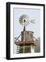 USA California. Cayucos, old wooden water tower with windmill for pumping-Alison Jones-Framed Photographic Print