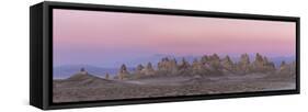 USA, California. Composite Panoramic of Trona Pinnacles-Don Paulson-Framed Stretched Canvas