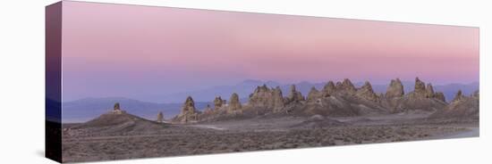 USA, California. Composite Panoramic of Trona Pinnacles-Don Paulson-Stretched Canvas