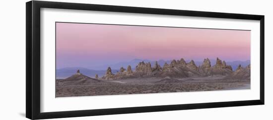 USA, California. Composite Panoramic of Trona Pinnacles-Don Paulson-Framed Photographic Print