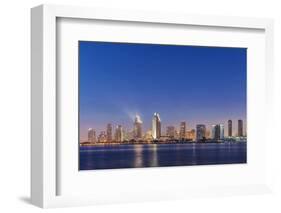 USA, California, Coronado Island, San Diego Skyline at Twilight-Rob Tilley-Framed Photographic Print