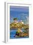 USA, California, Crescent City. Lighthouse and harbor-Hollice Looney-Framed Photographic Print