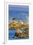 USA, California, Crescent City. Lighthouse and harbor-Hollice Looney-Framed Photographic Print