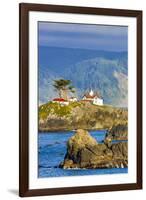 USA, California, Crescent City. Lighthouse and harbor-Hollice Looney-Framed Premium Photographic Print