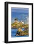 USA, California, Crescent City. Lighthouse and harbor-Hollice Looney-Framed Photographic Print