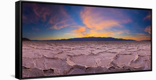 Usa, California, Death Valley National Park, Badwater Basin, Lowest Point in North America-Alan Copson-Framed Stretched Canvas